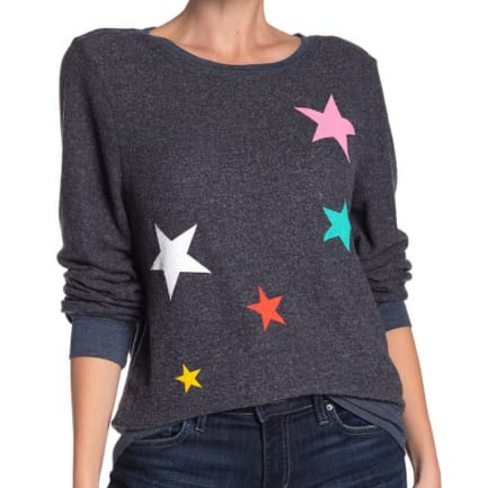NEW WILDFOX Star Scatter Knit Sweater